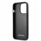 AMG Carbon Effect Leather Case - дизайнерски кожен кейс с висока защита за iPhone 14 Pro Max (черен) 4