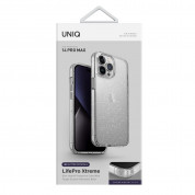 Uniq LifePro Xtreme Glitter Case - хибриден удароустойчив кейс за iPhone 14 Pro Max (прозрачен) 6