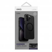 Uniq LifePro Xtreme Magnetic Case - хибриден удароустойчив кейс с MagSafe за iPhone 14 Pro (черен-прозрачен) 6