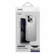 Uniq LifePro Xtreme Glitter Case - хибриден удароустойчив кейс за iPhone 14 Pro (прозрачен) 6