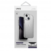 Uniq LifePro Xtreme Glitter Case - хибриден удароустойчив кейс за iPhone 14 (прозрачен) 6