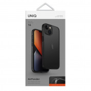 Uniq AirFender Slim Flexible Case - удароустойчив силиконов (TPU) калъф за iPhone 14 (черен) 3