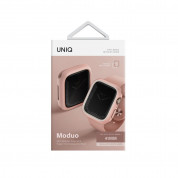 Uniq Moduo Apple Watch Case - силиконов (TPU) кейс с две сменяеми поликарбонатни части за Apple Watch 7 41мм, Apple Watch 8 41мм (розов) 5