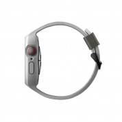 Uniq Monos 2in1 Protective Case With Strap - удароустойчив TPU кейс с вградена каишка за Apple Watch 44мм, 45мм (сив) 1