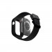 Uniq Monos 2in1 Protective Case With Strap - удароустойчив TPU кейс с вградена каишка за Apple Watch 44мм, 45мм (черен) 1