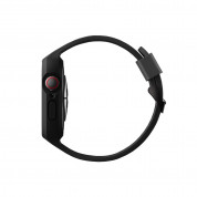 Uniq Monos 2in1 Protective Case With Strap - удароустойчив TPU кейс с вградена каишка за Apple Watch 44мм, 45мм (черен) 1
