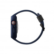 Uniq Monos 2in1 Protective Case With Strap - удароустойчив TPU кейс с вградена каишка за Apple Watch 44мм, 45мм (син) 1