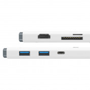 Baseus USB-C Lite Series 6-Port With PD 100W Hub Docking Station (WKQX050102) (white)  3