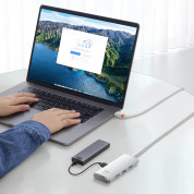 Baseus USB-C Lite Series 5-Port Hub (WKQX030402) - 4-портов USB-A хъб и USB-C вход за компютри и лаптопи с USB-C (1 м) (бял)  8