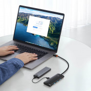 Baseus USB-A Lite Series 5-Port Hub (WKQX030001) - 4-портов USB-A хъб и USB-C вход за компютри и лаптопи с USB-A (25 см) (черен)  6