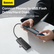 Baseus USB-A Lite Series 5-Port Hub (WKQX030001) (25 cm) (black)  14