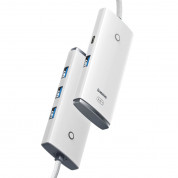 Baseus Lite Series USB-A 5-Port Hub (WKQX030102) (100 cm) (white)  3