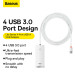 Baseus USB-A Lite Series 5-Port Hub (WKQX030202) - 4-портов USB-A хъб и USB-C вход за компютри и лаптопи с USB-A (200 см) (бял) 10