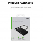 Belkin USB-C Multimedia Plus Charge Adapter - мултифункционален адаптер за свързване от USB-C към Ethernet, HDMI, VGA и USB-А 3.0 (черен) 5