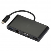 Belkin USB-C Multimedia Plus Charge Adapter - мултифункционален адаптер за свързване от USB-C към Ethernet, HDMI, VGA и USB-А 3.0 (черен) 2