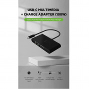 Belkin USB-C Multimedia Plus Charge Adapter to Ethernet, HDMI, VGA, 1x USB 3.0 (black) 3