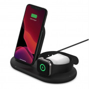 Belkin Boost Charge Pro 3-in-1 Wireless Charger 7.5W - тройна поставка (пад) за безжично зареждане на Qi съвместими устройства, Apple Watch и Apple Airpods (черен)