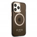 Guess Translucent MagSafe Case - хибриден удароустойчив кейс с MagSafe за iPhone 13 Pro Max (черен) 3