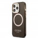 Guess Translucent MagSafe Case - хибриден удароустойчив кейс с MagSafe за iPhone 13 Pro Max (черен) 1