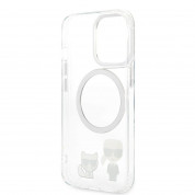 Karl Lagerfeld Karl & Choupette MagSafe Case - дизайнерски кейс с висока защита с MagSafe за iPhone 13 Pro (прозрачен) 4