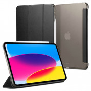 Spigen Smart Fold Case - кожен кейс и поставка за iPad 10 (2022) (черен)