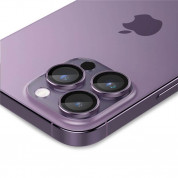 Spigen Optik Pro tR Ez Fit Lens Protector - 2 комплекта предпазни стъклени лещи за камерата на iPhone 14 Pro, iPhone 14 Pro Max (лилав) 3