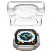 Spigen Tempered Glass GLAS.tR EZ Fit 2 Pack - 2 броя стъклени защитни покрития за дисплея на Apple Watch Ultra 49мм (прозрачен) 1