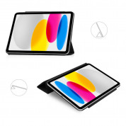 Tech-Protect Magnetic Smartcase - магнитен полиуретанов калъф с поставка за iPad 10 (2022) (черен)  3