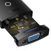 Baseus Lite Series HDMI 1080P to VGA HD Adapter (WKQX010101) - HDMI към VGA адаптер с 3.5 аудио изход и microUSB вход (черен) 2