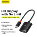 Baseus Lite Series HDMI 1080P to VGA HD Adapter (WKQX010101) - HDMI към VGA адаптер с 3.5 аудио изход и microUSB вход (черен) 5