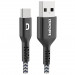 Zendure SuperCord USB-A to USB-C Cable 3A - здрав плетен кабел с USB-C порт (100 см) (черен) 2