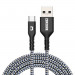 Zendure SuperCord USB-A to USB-C Cable 3A - здрав плетен кабел с USB-C порт (100 см) (черен) 1