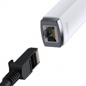 Baseus Lite Series USB-C to RJ45 Ethernet Adapter 100Mbps (WKQX000202) - адаптер USB-C към Ethernet за компютри с USB-C порт (бял) 2