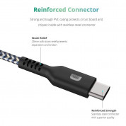 Zendure SuperCord USB-A to USB-C Cable 3A - здрав плетен кабел с USB-C порт (200 см) (черен) 8