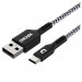 Zendure SuperCord USB-A to USB-C Cable 3A - здрав плетен кабел с USB-C порт (200 см) (черен) 2