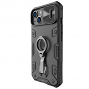 Nillkin CamShield Armor Pro Hard Case - хибриден удароустойчив кейс с пръстен против изпускане за iPhone 14 Plus (черен) 1