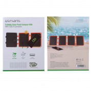 4smarts Compact Solar Panel 10W USB-A Port - сгъваем соларен панел, зареждащ вашето устройство директно от слънцето (черен-оранжев) 6