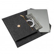 4smart FeltiBag Protective Sleeve and FoldStand ErgoFix - комплект филцов (вълнен) калъф и сгъваема алуминиева поставка за лаптопи и таблети до 13 инча  (сив) 5