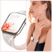Kingxbar New Chameleon Band - силиконова каишка с кристали за Apple Watch 42мм, 44мм, 45мм, Ultra 49мм (сребрист-розов) 6