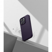 Ringke Soft Silicone Case - силиконов (TPU) калъф за iPhone 14 Pro (тъмнолилав) 10
