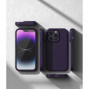 Ringke Soft Silicone Case - силиконов (TPU) калъф за iPhone 14 Pro (тъмнолилав) 12