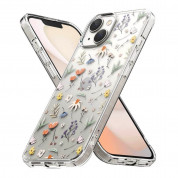 Ringke Fusion Dry Flowers Case - дизайнерски хибриден удароустойчив кейс за iPhone 14 (прозрачен)  3