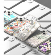 Ringke Fusion Dry Flowers Case - дизайнерски хибриден удароустойчив кейс за iPhone 14 (прозрачен)  10