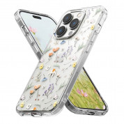 Ringke Fusion Dry Flowers Case - дизайнерски хибриден удароустойчив кейс за iPhone 14 Pro (прозрачен)  3