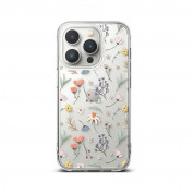 Ringke Fusion Dry Flowers Case - дизайнерски хибриден удароустойчив кейс за iPhone 14 Pro (прозрачен)  2