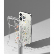 Ringke Fusion Dry Flowers Case - дизайнерски хибриден удароустойчив кейс за iPhone 14 Pro (прозрачен)  8