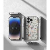 Ringke Fusion Dry Flowers Case - дизайнерски хибриден удароустойчив кейс за iPhone 14 Pro (прозрачен)  6