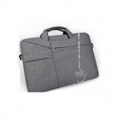 Tech-Protect PocketBag Laptop Bag 14 - елегантна чанта с дръжки и презрамка за MacBook Air 13, MacBook Pro 13, MacBook Pro 14 и лаптопи до 14 инча (тъмносив) 1