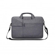 Tech-Protect PocketBag Laptop Bag 14 - елегантна чанта с дръжки и презрамка за MacBook Air 13, MacBook Pro 13, MacBook Pro 14 и лаптопи до 14 инча (тъмносив)