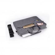 Tech-Protect PocketBag Laptop Bag 14 - елегантна чанта с дръжки и презрамка за MacBook Air 13, MacBook Pro 13, MacBook Pro 14 и лаптопи до 14 инча (тъмносив) 2